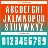 Maillot de football personnalisé à manches longues, imprimé par sublimation, orange, blanc et turquoise