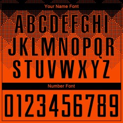 Maillot de football personnalisé orange noir par sublimation