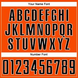 Maillot de football personnalisé orange noir et blanc par sublimation