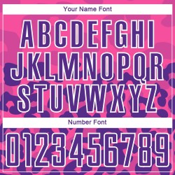 Maillot de football personnalisé à imprimé animal rose, violet et blanc, sublimé