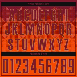 Maillot de football personnalisé par sublimation orange cramoisi-vieil or