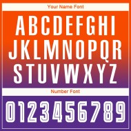 Maillot de football personnalisé à manches longues, imprimé par sublimation, orange, blanc et violet